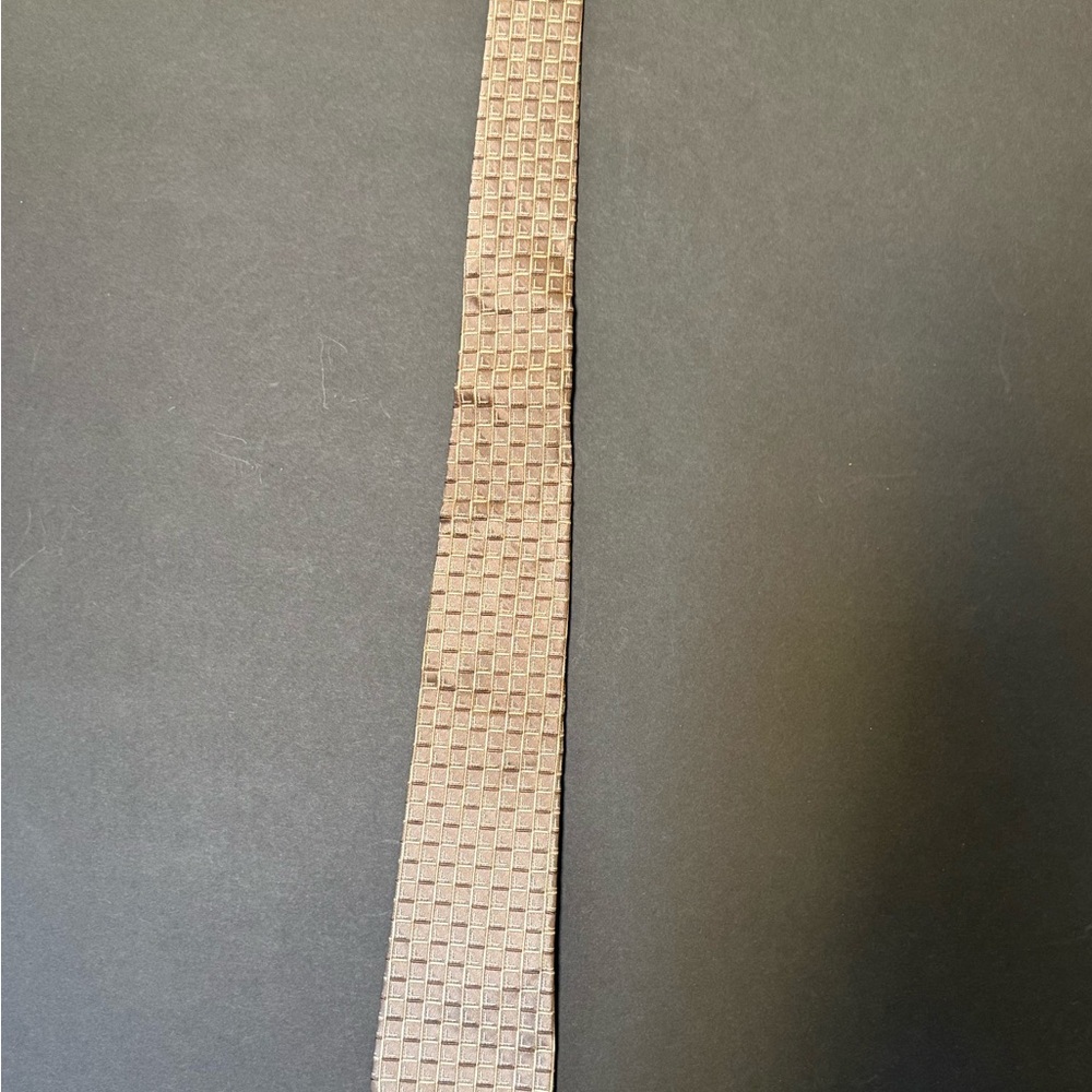 Dior Brown Checkered Men's Tie